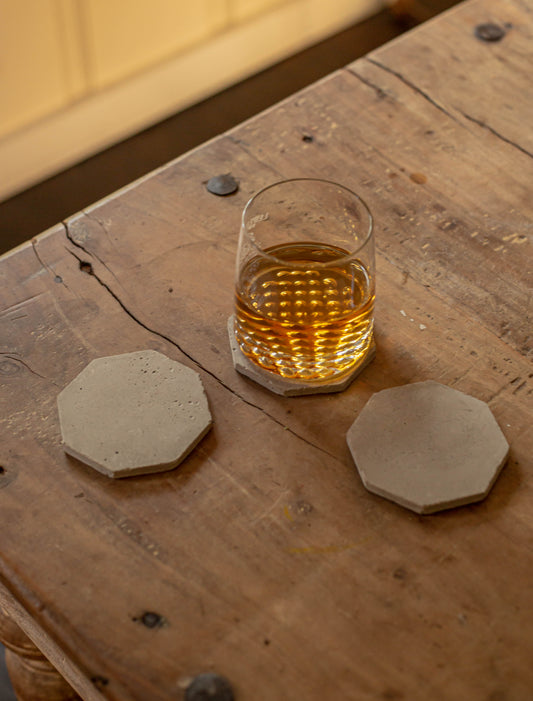 How We Make Our Modern Concrete Coaster Sets by Hand