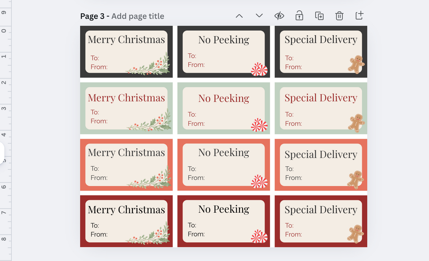 36 Cozy Christmas Gift Tags — Editable In Canva — Template (Instant Download)